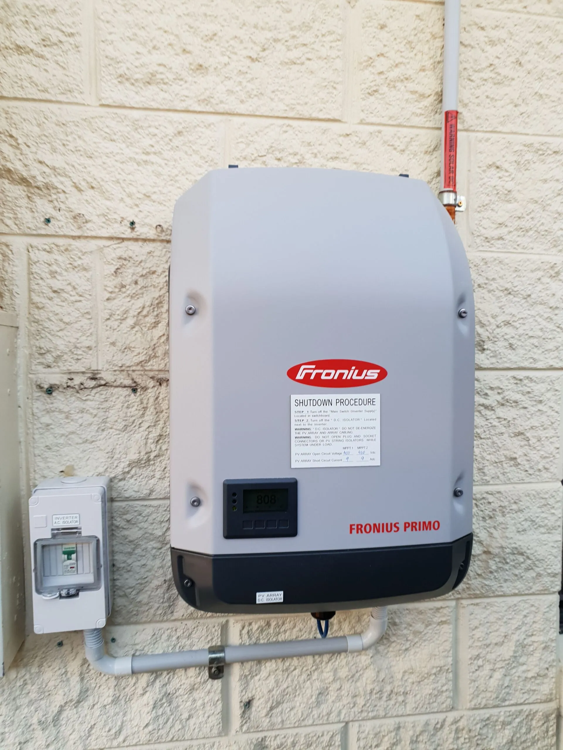 Fronius Primo solar inverter installed by On Point Solar & Electrical in Townsville